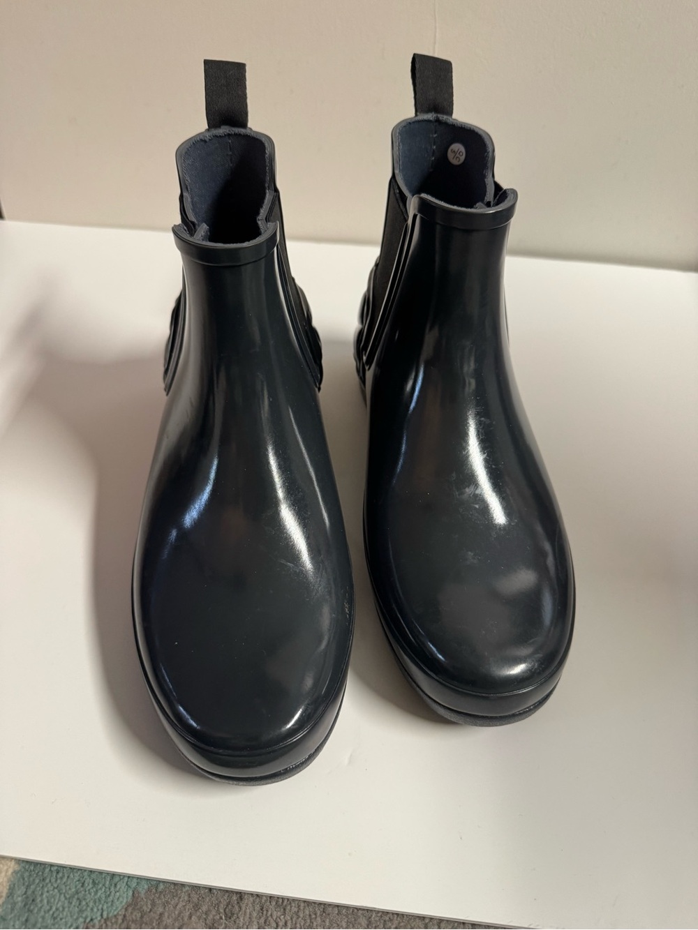 Hunter Black Quilted Chelsea Rain Booties - Women's Ankle Boots